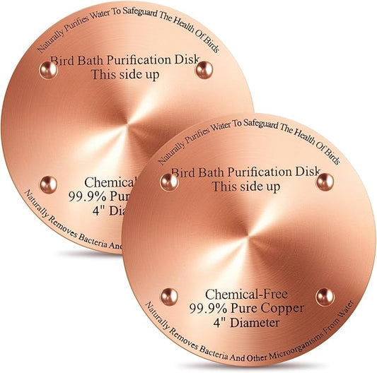 2 Pcs Bird Bath Copper Disk, 0.6mm Thick Reinforced 99.99% Pure Copper Birdbath by Unknown
