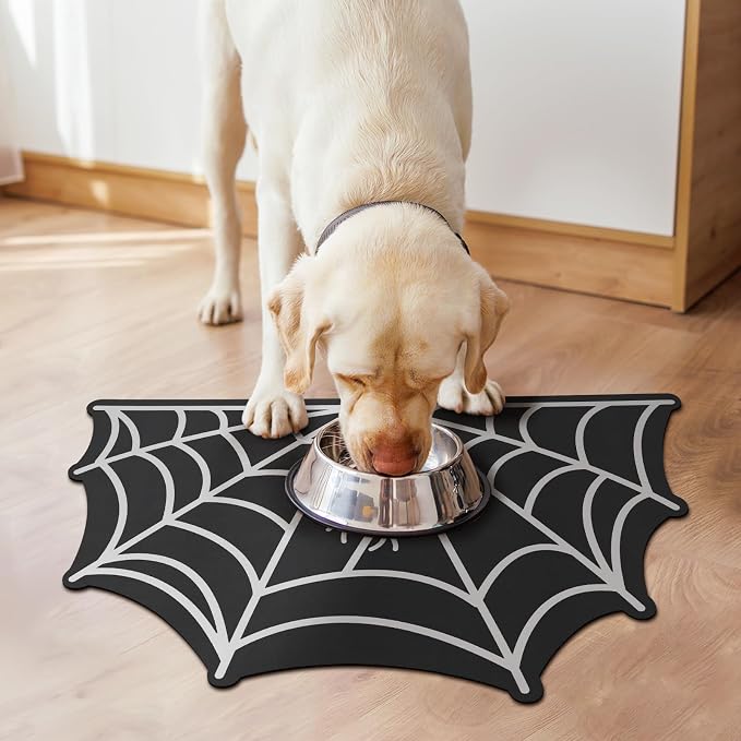 Pet Mats for Food and Water Dog Cat Food Mats Pet Feeding Mat Anti-Slip No - Image 2