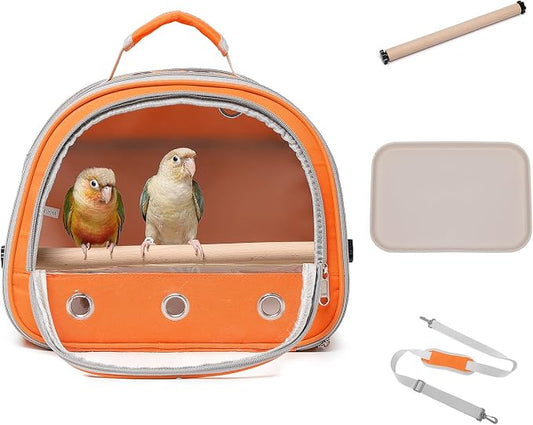 Bird Carrier, Bird Cage Parakeet Parrot Budgie Carrier Backpack by Hcupet