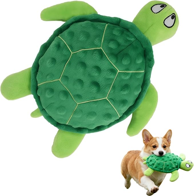Squeaky Sea Turtle Plush Dog Toy – Durable, Interactive Chew Toy by PandySarp