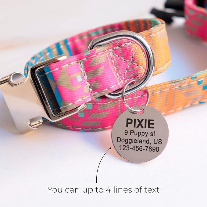 Paw Shape Dog ID Tag Stainless Steel Custom Laser Engraved, Cute Bling Glitter - Image 8