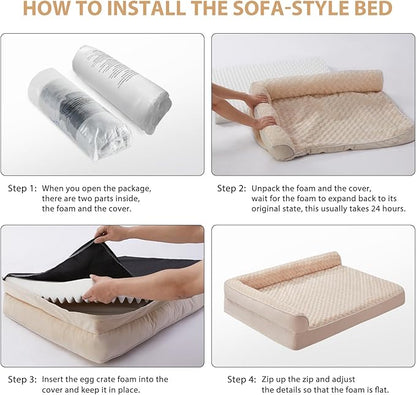 BFPETHOME Orthopedic Dog Beds for Large Dogs-Waterproof Sofa Dog Bed - Image 6