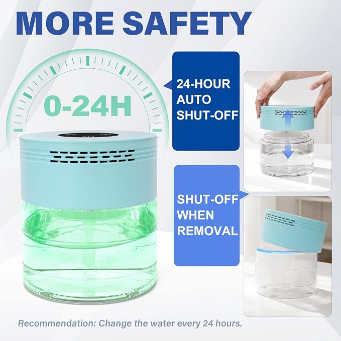 Water Air Purifiers for Home, Water Based Air Purifier Fits Essential Oil - Image 3