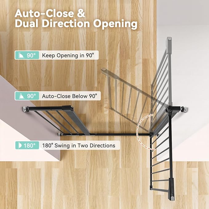 COMOMY 36" Extra Tall Baby Gate - Image 4
