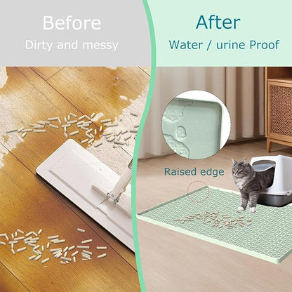 Cat Litter Mat for Litter Box, Silicone Large Cat Litter Trapping Mat - Image 7