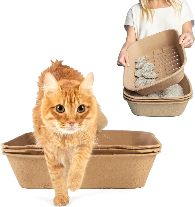 Kitty Sift Disposable Sifting Cat Litter Box Jumbo, Durable and Portable by KittySift