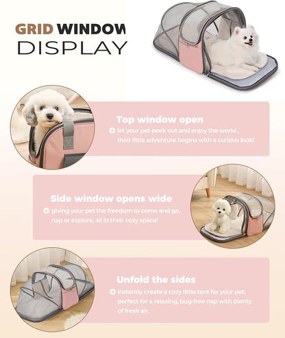 Expandable Cat & Small Dog Carrier Backpack, Soft-Sided Airline-Approved Pet - Image 6