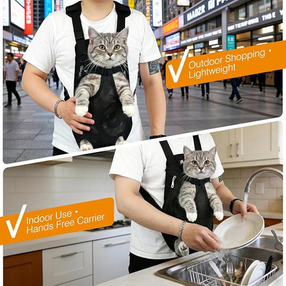Pawaboo Pet Carrier Backpack, Adjustable Pet Front Cat Dog Carrier Backpack - Image 3