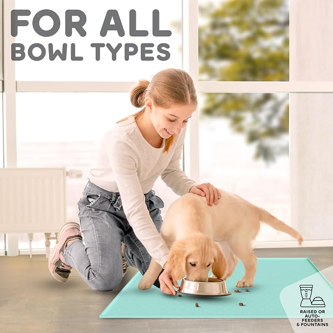 Dog Food Mat - 24x15 Raised Edges Dogs Mat - Image 6