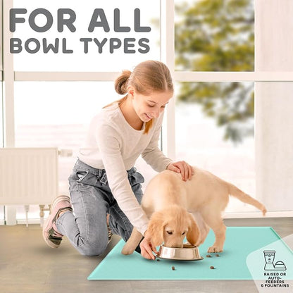 Dog Food Mat - Raised Edges Dogs Mat - Image 6