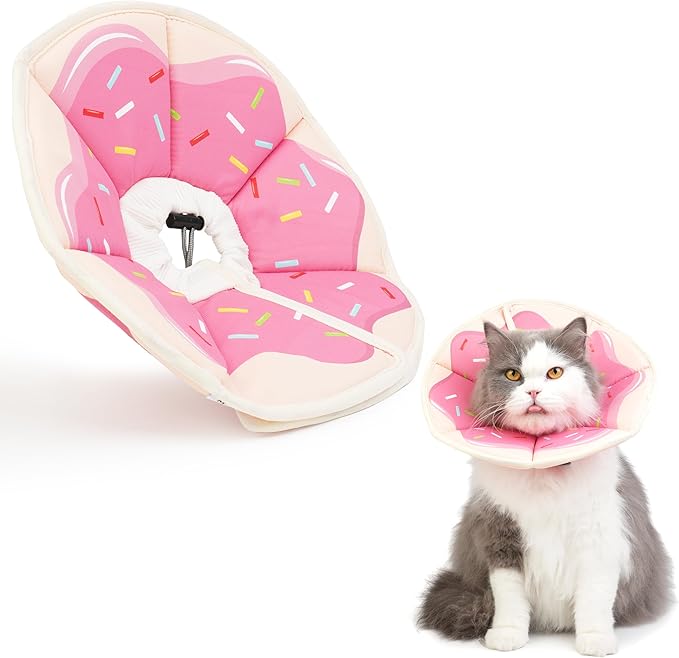 Cat Cone Collar Soft, Waterproof Cat Recovery Collar After Surgery, Adjustable by Hpetppy