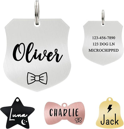 Ultra Joys Cat ID Tag Personalized Pet Tags, Durable Stainless Steel Small Pet by UltraJoys