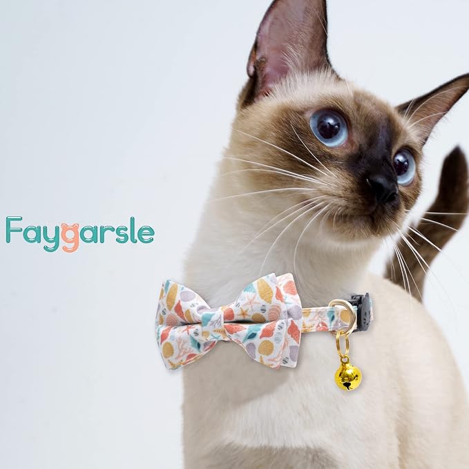 Faygarsle 2 Pack Cotton Designer Breakaway Cats Collar - Image 6