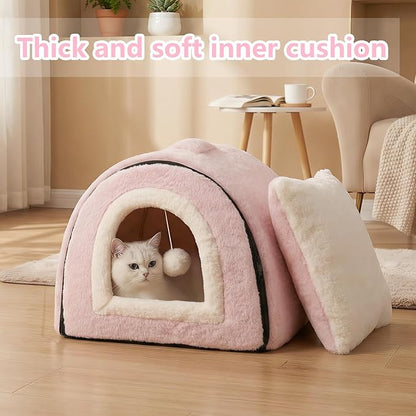 Cat Bed for Indoor Cats，Foldable cat cave，Anti-Slip & Water-Resistant - Image 4