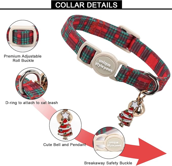 Unique style paws 2 Pack Christmas Kitten Collar Breakaway - Image 2