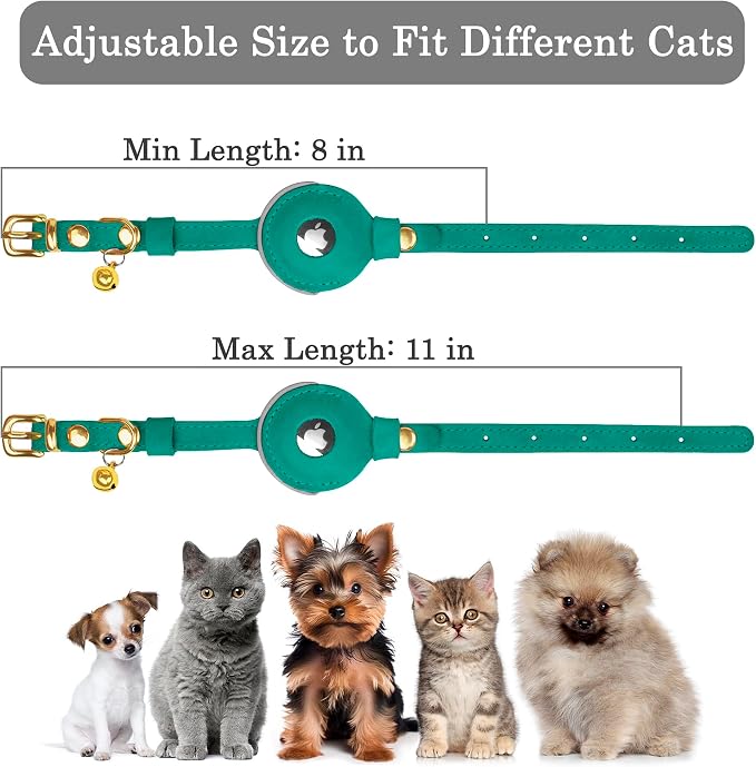 OOPSDOGGY Reflective Leather AirTag Cat Collar - Image 3