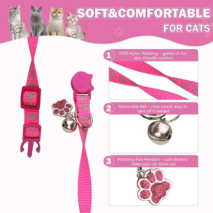 4PCS Breakaway Cat Collars, Reflective Cat Collar - Image 3