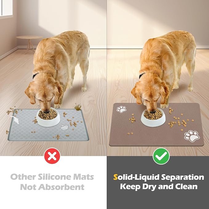 Pet Feeding Mat-Absorbent Dog Mat - Image 4
