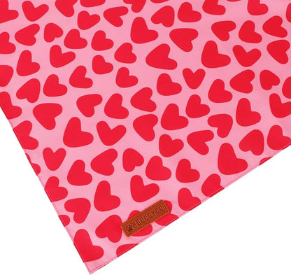 ADOGGYGO Valentine Dog Bandana 2 Pack, Reversible Red Pink Heart Puppy Scarf Bib - Image 6