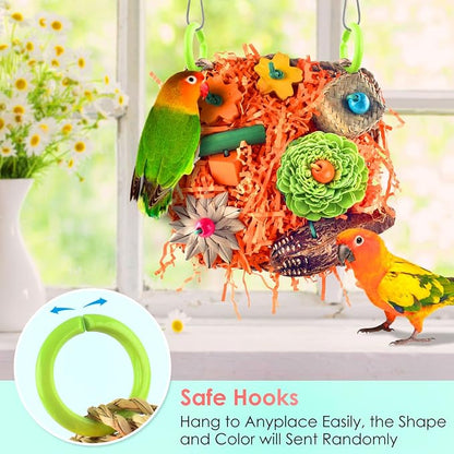 KATUMO Bird Toys, Conure Grass Mat Shredder Toys Parakeet Toys Parrot Foraging - Image 5
