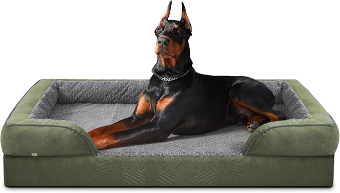 INVENHO Orthopedic Dog Bed for Extra Large Dogs, XXL Egg-Crate Foam Dog Couch by INVENHO