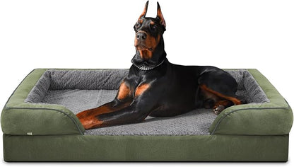 INVENHO Orthopedic Dog Bed for Extra Large Dogs, XXL Egg-Crate Foam Dog Couch by INVENHO