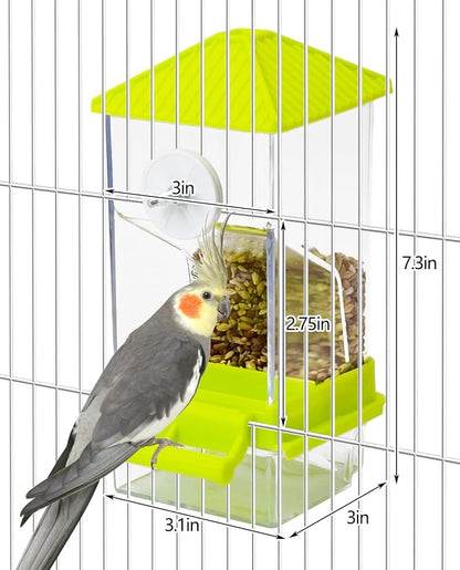 BNOSDM No Mess Automatic Bird Feeder Anti-Splash Bird Feeder Acrylic - Image 2