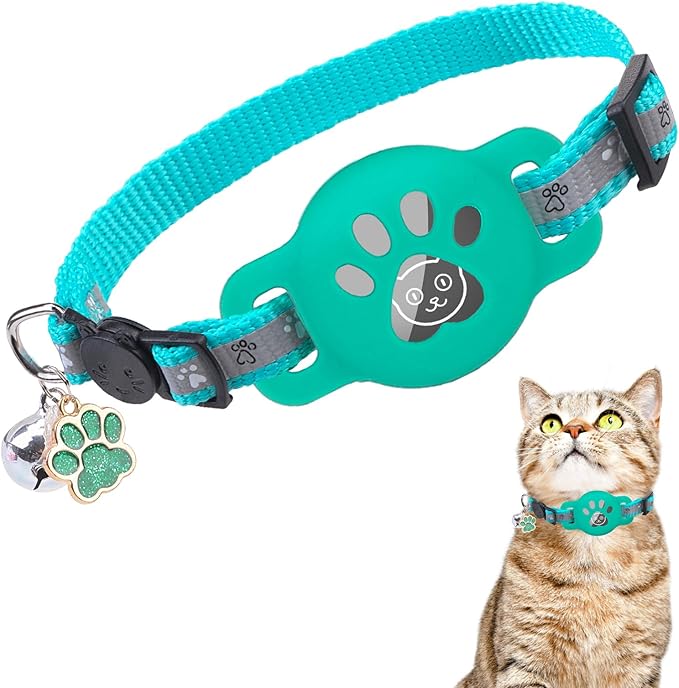 Airtag Cat Collar Breakaway, Reflective Kitten Collar by DILLYBUD