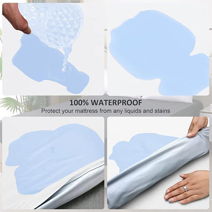 Twin XL Mattress Protector Waterproof, Fitted Sheet Style Breathable Mattress - Image 3