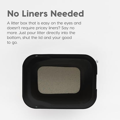 IRIS USA Cat Litter Box, Large Cat Box Enclosure, Top Entry - Image 5