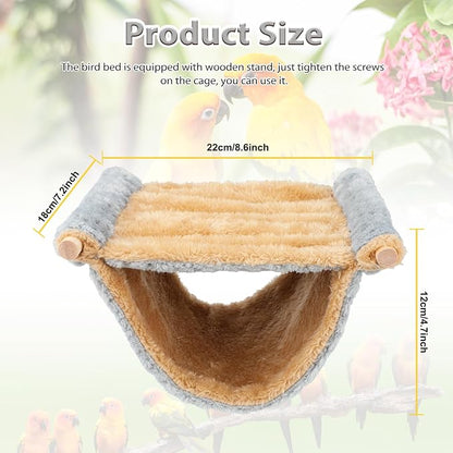 BWOGUE Winter Warm Bird Nest Bed Hanging Hammock Snuggle Hut Parrot House Tent - Image 2