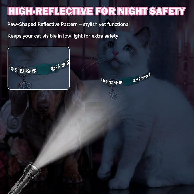 4PCS Breakaway Cat Collars, Reflective Cat Collar - Image 2