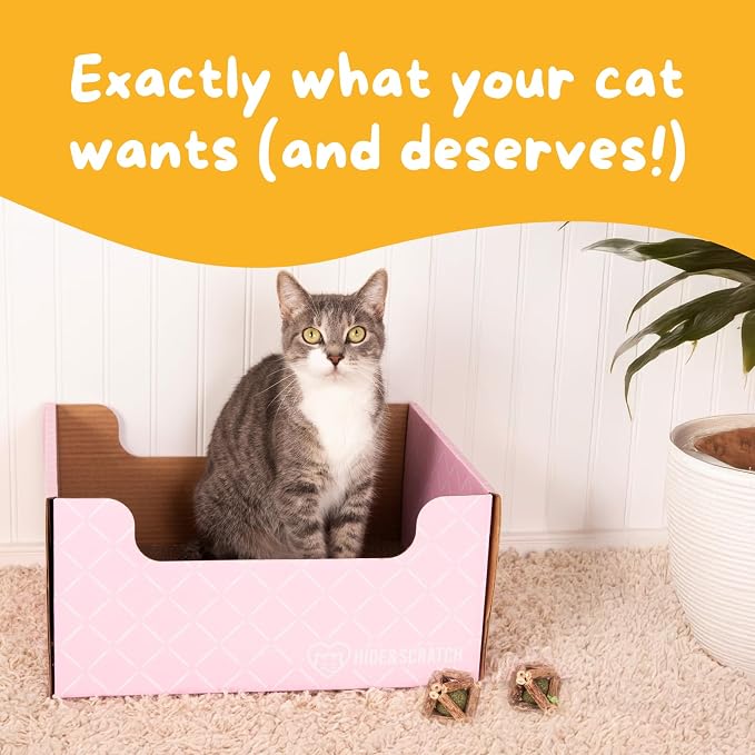 Hide & Scratch Cardboard Cat Scratcher Box & Bed - Image 7