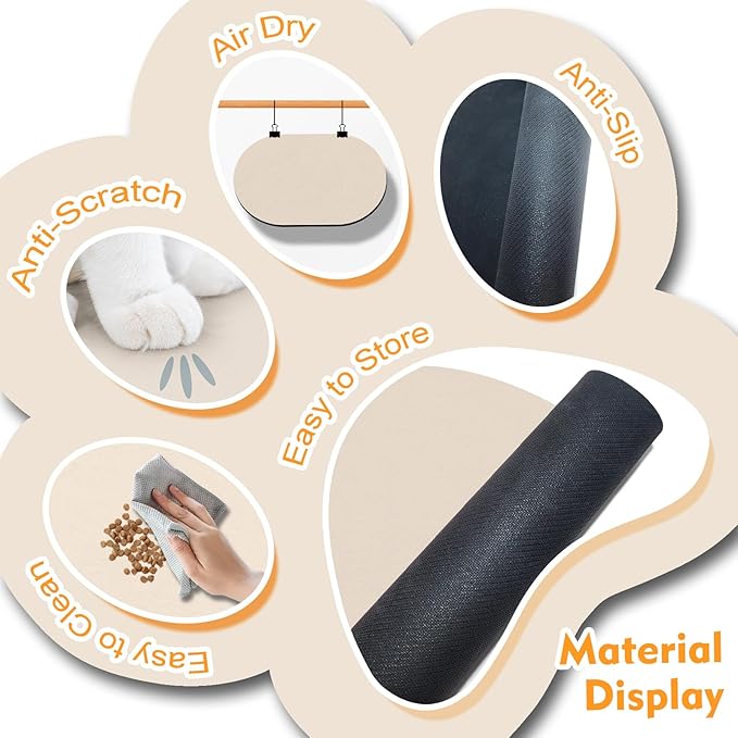 Large Pet Feeding Mat – 28''x17'' Absorbent Dog Mat - Image 3