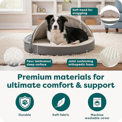 FurHaven Round Orthopedic Dog Bed - Image 5