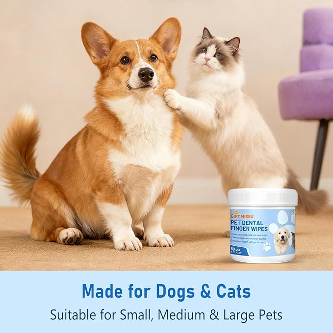 80 Counts Pet Dental Finger Wipes - Image 6