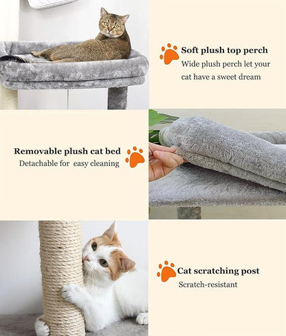 SYANDLVY Small Cat Tree for Indoor Cats, Activity Cat Tower - Image 5