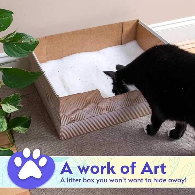 Leakproof Disposable 2-Pack Cat Litter Box Only - Image 5