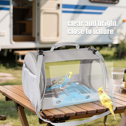 Small Bird Travel Carrier Cage for Long Tail BirdCockatiel Parakeet Parrot - Image 4
