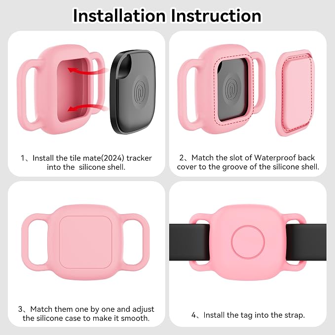 DDJ 2-Pack Dog Collar Holder for Tile Life360 Mate 2022 Tracker, Waterproof - Image 9