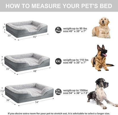 Orthopedic Dog Bed for Extra Large Dogs, Egg Crate Foam Bed for Extra Large Dogs - Image 4
