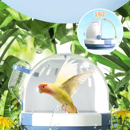 Portable Clear Bird Parrots Transport Cage Window Carrier Bag Breathable Bird - Image 4