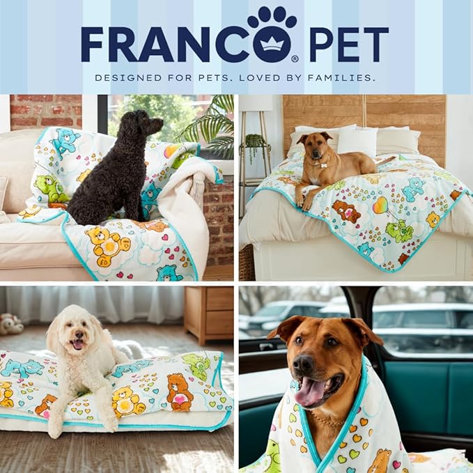 Franco Pet Care Bears Super Soft Cozy Waterproof Sherpa-Backed Blanket Throw - Image 7