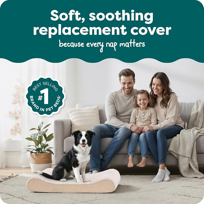 FurHaven Replacement Dog Bed Cover, Contour Luxe Lounger Design, Soft & - Image 2