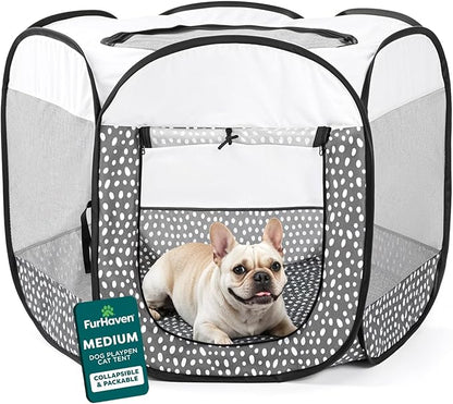 FurHaven Portable Pet Playpen for Dogs & Cats, Foldable Indoor Kitten Playpen by FurHaven