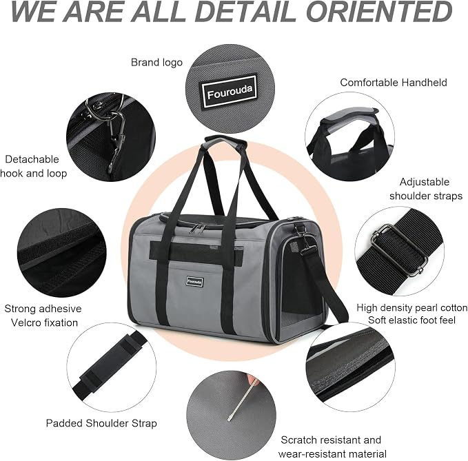 Airline Approved Dog Carrier.Cat Travel Carrier Dog Carrier Bag, Soft Sided Pet - Image 3