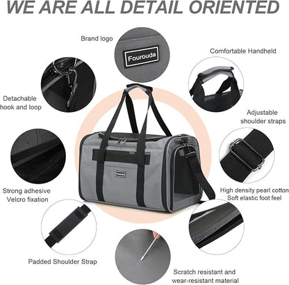 Airline Approved Dog Carrier.Cat Travel Carrier Dog Carrier Bag, Soft Sided Pet - Image 3
