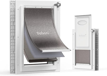 Baboni 3-Flaps Pet Door for Interior and Exterior Doors, Durable Plastic Frame - Image 8
