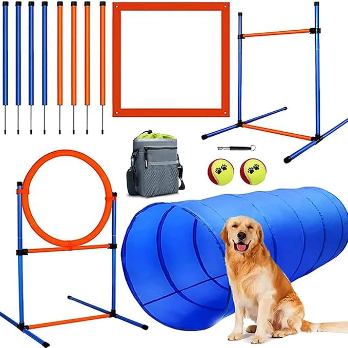 Dog Agility Training Equipment, 60-Piece Dog Obstacle Course Training Starter by JMMPOO