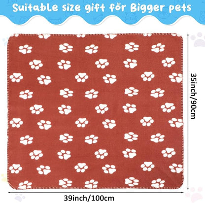 Eccliy 20 Pcs Puppy Blanket Pet Soft Fleece Dog Blankets Warm Felt Throw Sleep - Image 2
